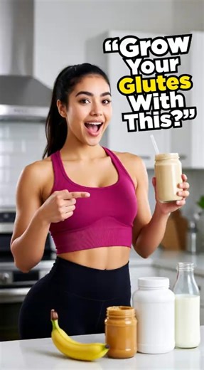 Can This 4-Ingredient Shake Help Grow Your Glutes? 🍌🥜💪 #shorts #viral