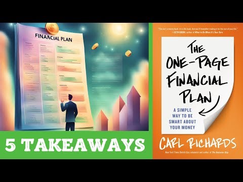 The One-Page Financial Plan (By Carl Richards) | Short Summary