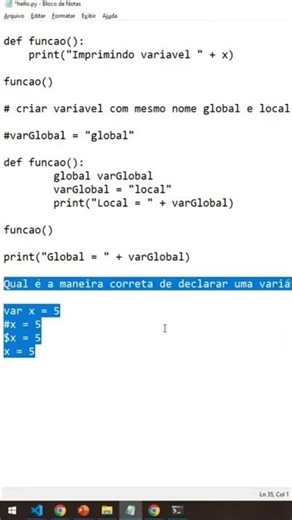 Python: Como Declarar Variáveis do Jeito Certo (Evite Erros de Nomenclatura)