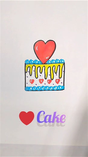 🎂🎂Draw cake easy #shorts