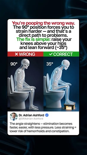 Wrong Toilet Posture Hurts Your Health! #facts #health #science