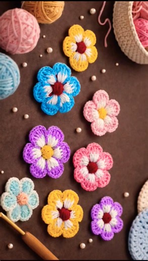 Crochet Flower Magic 🧶💖 #shorts #flowers #viral #yt
