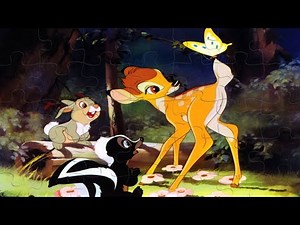 Bambi and Friends - solving jigsaw puzzle for kids with Disney characters