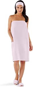 Boca Waffle Towel Wrap for Women - Lightweight Sauna Towel - Bath Wrap for Home, Spa, Facial or Gym - Secure & Adjustable, Plus Size
