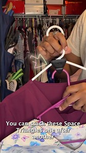 Let's spice up your closet game with Ruby Red Space Triangles!  Watch and learn as we give your wardrobe the trendy upgrade it deserves. #ClosetOrganization #RubyRedSpaceTriangles | BulbHead | Facebook