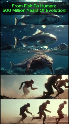 from fish to human 500 million years of evolution #shorts