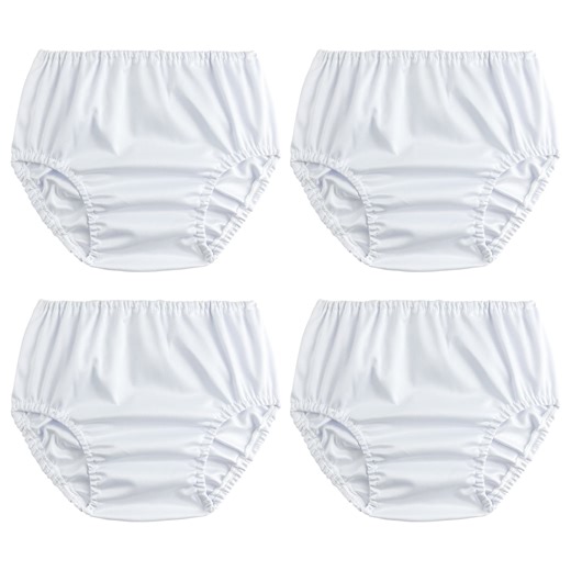 Diaper Covers for Girls Plastic Underwear Covers for Potty Training Swim Diaper Covers Premium Toddlers Rubber Training Pants Toddlers Diaper Cover 4 Packs White 1T