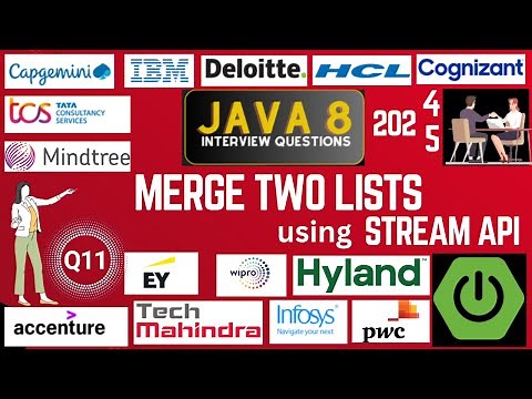 Java 8 Stream API Interview Questions: Merge Two Lists using Java Stream API