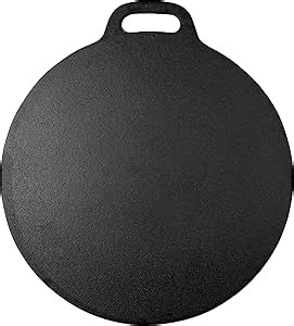 Victoria 12-Inch/30.5-Centimeter Cast Iron Tawa Dosa Pan, Cast Iron Pizza Pan and Crepe Pan with Loop Handle, Seasoned with Flaxseed Oil, Made in Colombia
