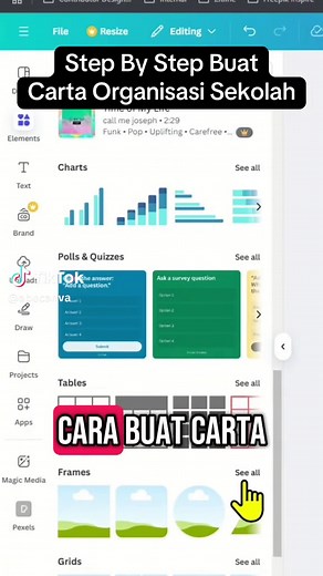 Cara Cepat Buat Carta Organisasi Sekolah di Canva
