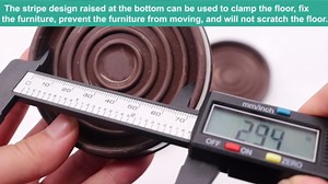 smseace 3X3 Caster Cups, Furniture Cups Brown Round Rubber Castor Cups with Anti-Sliding Floor Grip, Non Skid Sofa Chair Furniture Floor Protectors (4 Pack)