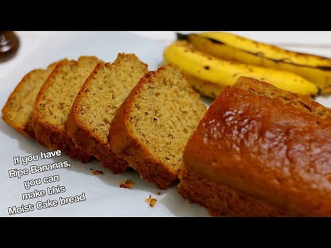 If you have 2 Bananas, you can make this Banana Cake Bread Moist banana cake recipe