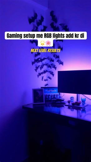 Gaming setup me RGB lights add kr di 🤩 #gamingsetup #gaming #explore #shorts #gaminglife #gamesetup