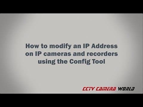 How to modify an IP address on IP cameras and recorders using the Config Tool