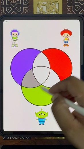 Toy Story color mixing art