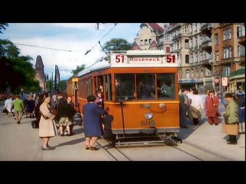 Berlin 1940s in Color, Post-WWII [60fps,Remastered] w/sound design added