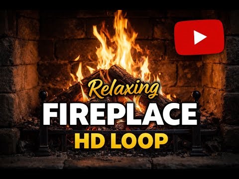 Fireplace Ambience 🔥 Relaxing Crackling Fire | Perfect Infinite Loop