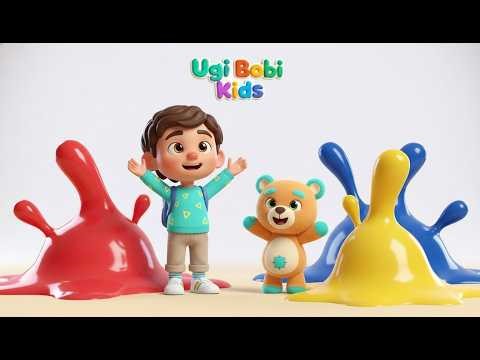 🔴 WOW! Color Splash! 💦 Learn Primary Colors with Ugi & Bobi 🔵 Nursery Rhymes for Kids