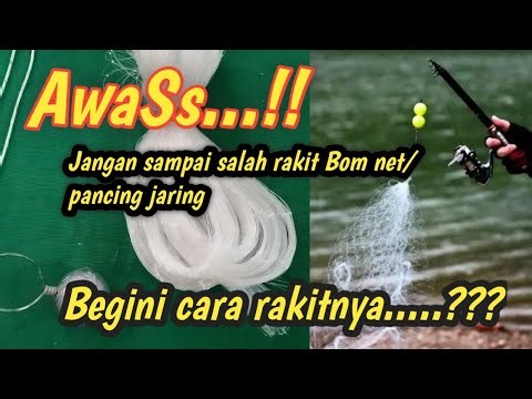 Cara membuat pancing jaring || 💣BOM NET