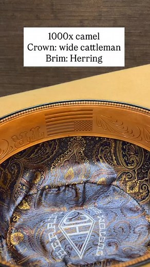 1000x Camel Crown: wide cattleman Brim: Herring . . . . #cowboy #ranchlife | Herring Custom