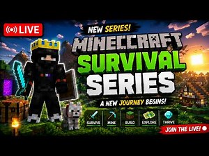 Minecraft Survival Series LIVE 🔥 New World Adventure Begins!