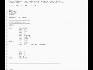 numtoascii - Turn a number into a string of digits - Assembly 8086