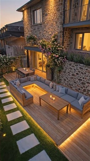 You’ll Fall in Love With This Backyard at Night | #construction #outdoor