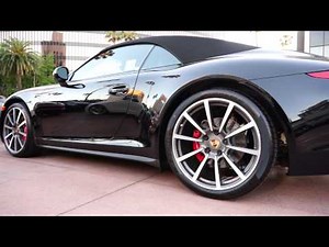 2013 Porsche 911 Carrera 4S 991 Cabriolet Triple Black 20" Carrera Classic wheel @porscheconnect