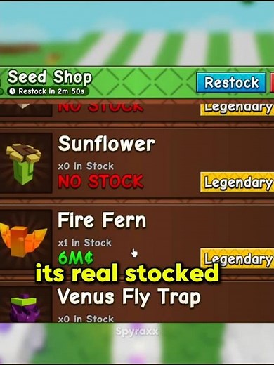 New fire fern seed is really stocked #growagarden #roblox