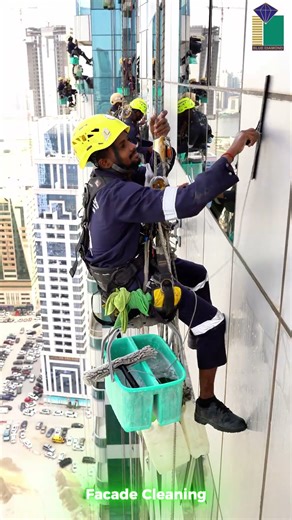 High-Rise Window Cleaning by Blue Diamond Team😉| Professional Rope Access Façade Cleaning in Dubai