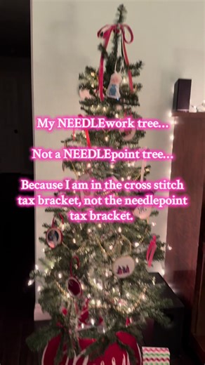I love looking at other’s needlepoint trees, so I thought I would share my needlework tree🤗 Shout out to my DIL @Holstein & Co. for the H ornament on my tree 🤗 The Reds needlepoint canvas came from @Jackie O’s Stitchery in Cincinnati Ohio. #needlework #needlepointtiktok #crossstitchoftiktok