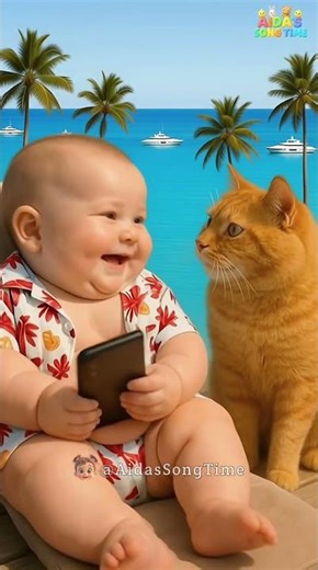 Funny Baby & Kitten Moments!😍🐾 Laughing, Sneezing & Playing Together #BabyPetFun #CuteLaughs #Shorts