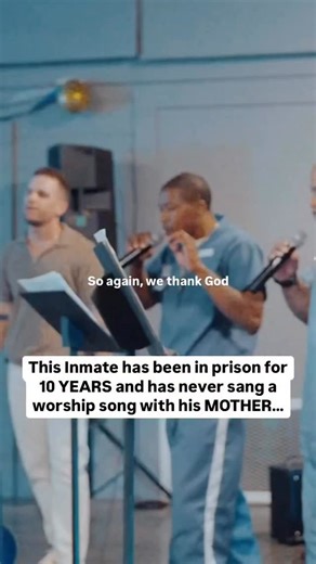 🙏🏼 INMATE leads worships with his mom for the FIRST TIME EVER! After 10 years behind bars, serving a life sentence, he had never once sung a worship song with his mother. His life completely changed in prison when this man gave his life to Jesus. Now he is one of the worship leaders behind bars. Now at his seminary graduation, he surprised his mom—inviting her to the stage to sing “Trust in God” for the first time together. As their voices rose in harmony, years of pain, hope, and grace poured