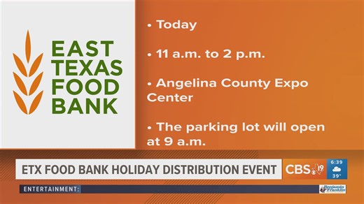 East Texas Food Bank to hold distribution event in Lufkin