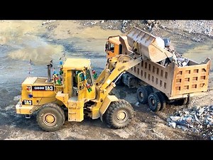 Extreme Heavy Equipment | Big Rocks Loading with Powerful Caterpillar Machine