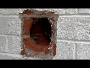 How to fix a hole in the bricks after removing a dryer vent