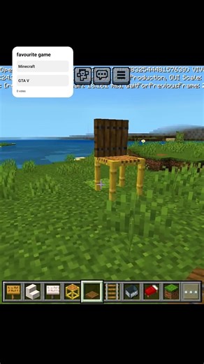 Minecraft But I Built a Bird-Shaped Chair 🐦🪑 | Creative Build Tutorial #minecraft #shorts