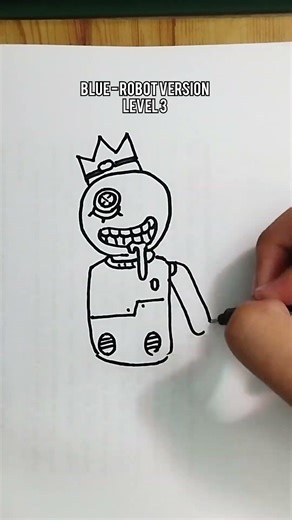 Blue Robot Level 3: Gak Ada Lawan! 🔥 Rainbow Friends Evolution #rainbowfriends #caramenggambar #art
