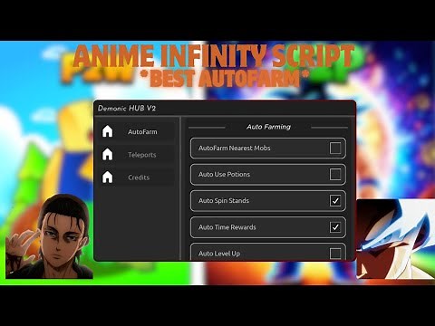 FREE ANIME INFINITY SIMULATOR ROBLOX SCRIPT | BEST AUTOFARM, AUTOFARM NEAREST MOBS, AUTOPOTIONS AND+