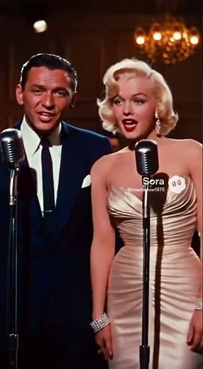 Frank Sinatra and Marilyn Monroe sing together on television. #sinatra #singing