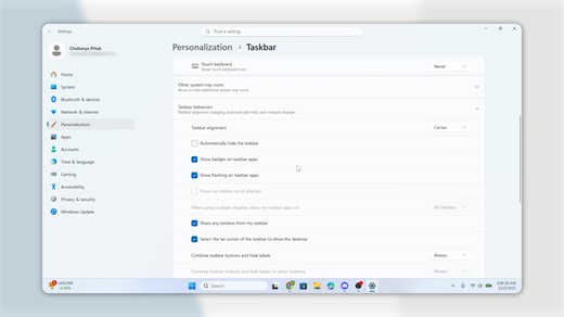 How to Hide The Taskbar on Windows 11? Learn how to hide the Windows 11 taskbar to keep your desktop clean, distraction-free, and more personalized. Whether you want extra screen space or a minimalist setup, this guide shows you the simplest way to make your taskbar disappear when not in use. Perfect for anyone looking to improve efficiency and give their PC a sleek look. #Windows11 #Taskbar #HideTaskbar #WindowsTips #PCTricks #WindowsGuide #TechHowTo #ComputerTips #WindowsSettings #TaskbarSetti