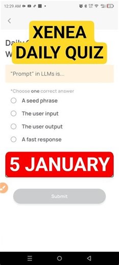5 January Xenea Wallet Quiz Answers today | Xenea Wallet Quiz | How To Solve Xenea 5 January
