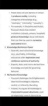 Michel Foucault's Concept of "Power/Knowledge
