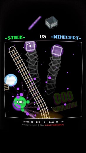 Stick VS Minecart Simulation