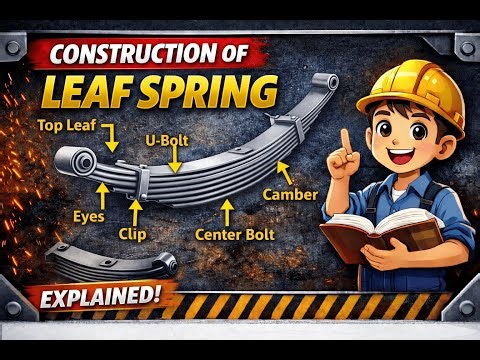 Construction of Leaf Spring | Parts, Diagram & Working | Machine Design
