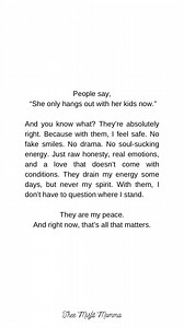 1M views · 13K reactions | I used to look for peace in people who drained me. Now I find it in the little hearts I’m raising. They may wear me out, but they never wear me down. This is where I feel safe. This is where I’m loved for real. #MyPeace #MomLifeTruths #SafePlace #SoulDeepLove #HealingWithMyKids #RealOverPerfect #ThisIsHome #PeaceOverPeople | Thee Misfit Momma | Facebook