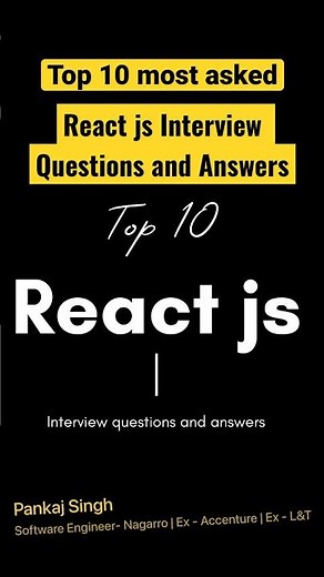 Top 10 most asked React js Interview Questions and Answers #shorts #reactjs #reactinterview #tech