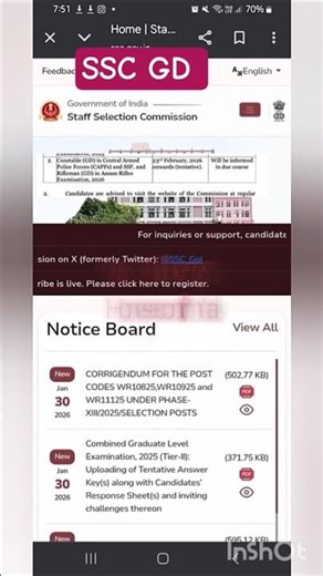 ssc gd selp slot booking 😱 update 2026🔥#ssc #sscgd2026 #sscgd #admitcard #viral #trending #ytshorts
