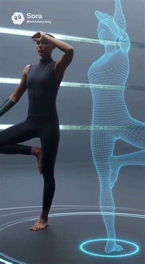 10 Second Bio-Feedback Mastery: Achieving Perfect Balance Pose #futurefitness #aicoach