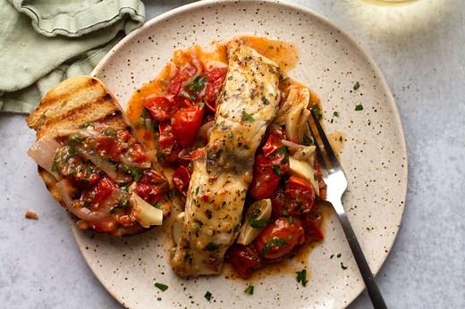 Tuscan Herb Barramundi with Roasted Tomatoes | The Better Fish® Barramundi by Australis Aquaculture